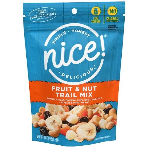 Order Nice! Trail Mix Fruit & Nut - 9.0 oz food online from Walgreens store, THOMASVILLE on bringmethat.com