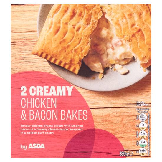 Asda 2 Creamy Chicken & Bacon Bakes 280g
