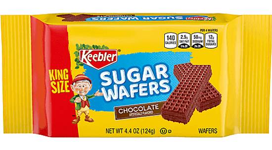 Keebler Wafers, Sugar, Chocolate, King Size 4.4oz Pack