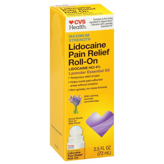 Cvs Health Maximum Strength Lavender Essential Oil Lidocaine Pain Relief Roll