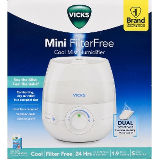 Vicks Mini Filterfree Cool Mist Humidifier (800 g)