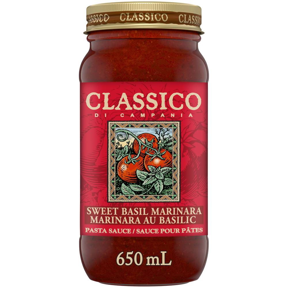 Classico Sweet Basil Marinara Pasta Sauce (650 ml)