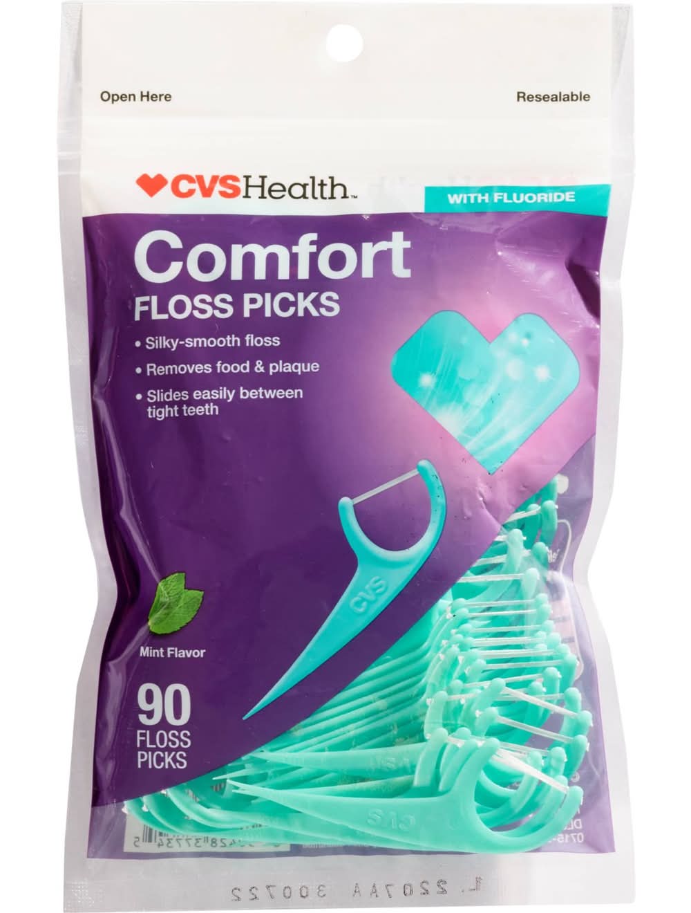 CVS Health Comfort Mint Floss Picks (90 ct)