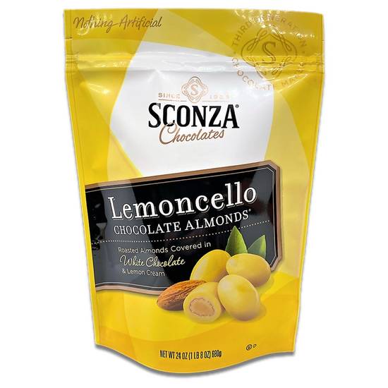 Sconza Lemoncello White Chocolate Almonds (24 oz)