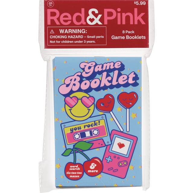 Red & Pink Game Booklets, 8pk
