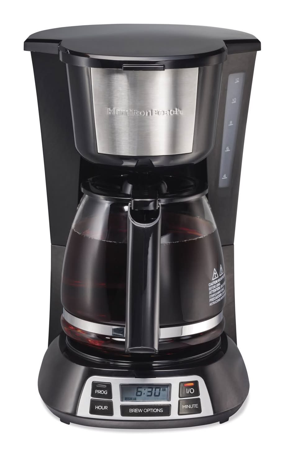 Hamilton Beach 12 Cups Black/Silver Coffee Maker