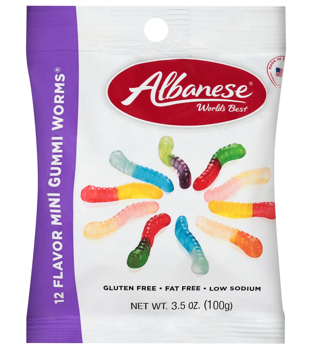 Albanese 12 Flavor Mini Gummi Worms (3.5 oz)