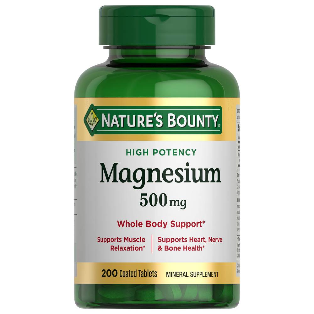 Nature's Bounty Magnesium 500 mg Tablets (200 ct)