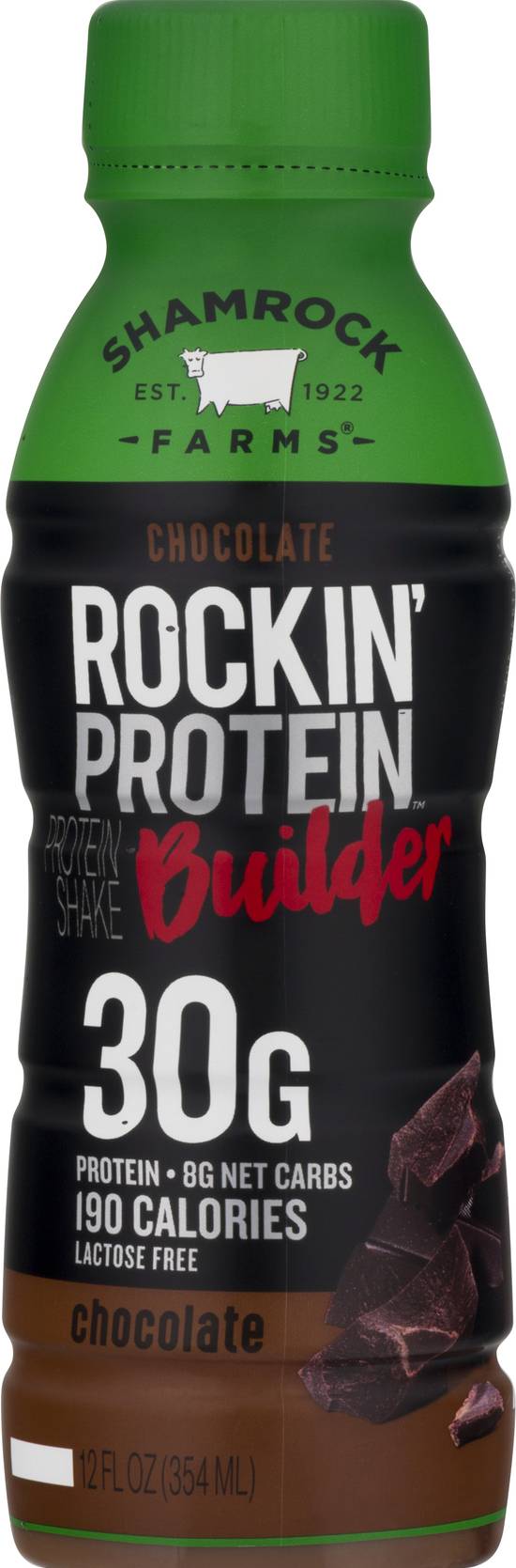 Shamrock Farms Rockin' Protein Builder Chocolate Shake (12 fl oz)