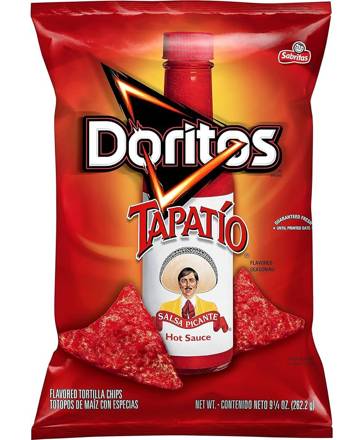 Doritos Tortilla Chips, Tapatio Salsa Picante Flavored 9.25oz Bag