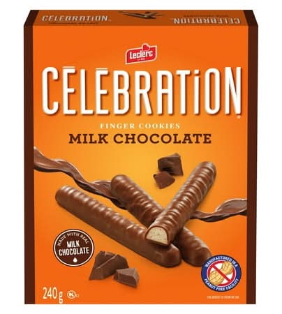 Leclerc Celebration Milk Chocolate Finger Cookies (240 g)