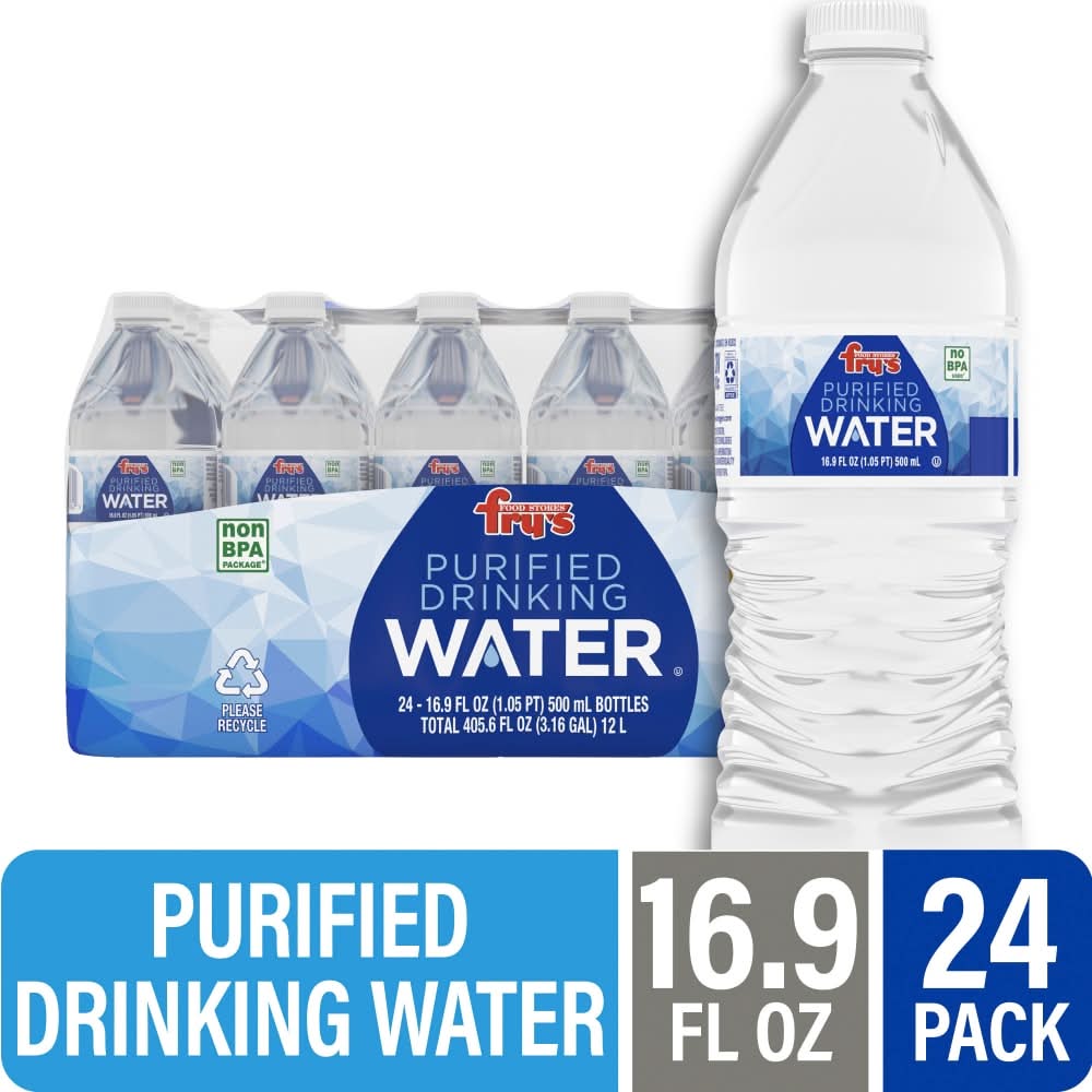 Fry's Purified Drinking Water Bottles (24 x 16.9 fl oz)