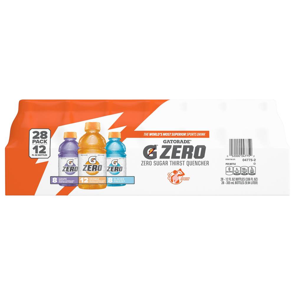 Gatorade Zero Sugar Variety Thirst Quencher (28 pack, 12 fl oz)