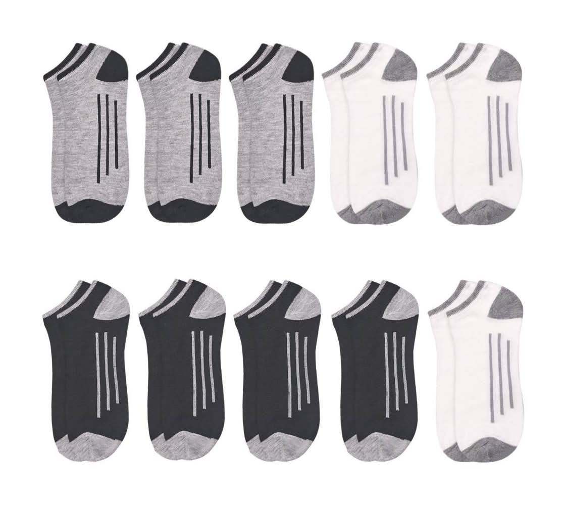 Men'S Low Cut Socks - Size 6-12 10 Ct