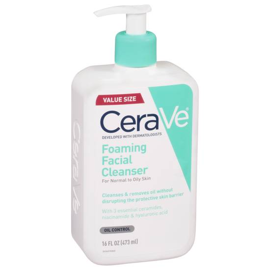 Cerave For Normal To Oily Skin Foaming Facial Cleanser