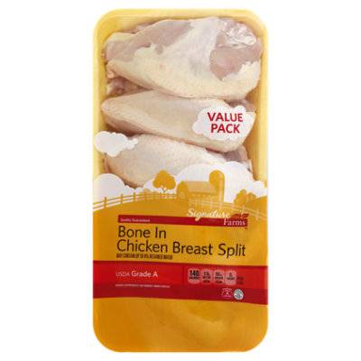 Signature Farms Value pack Bone-In Split Chicken Breasts