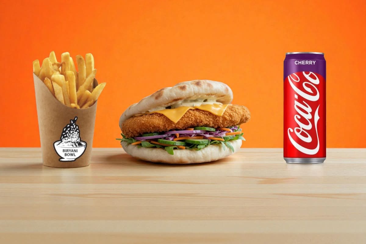 Menu Chicken Naan Burger