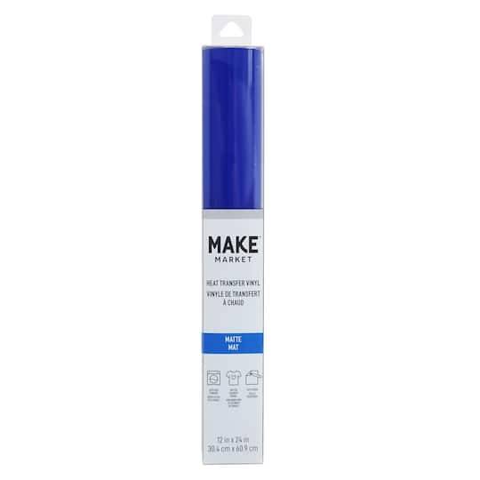 Make Market Matte Heat Transfer Vinyl, 12" x 24", Cobalt Blue