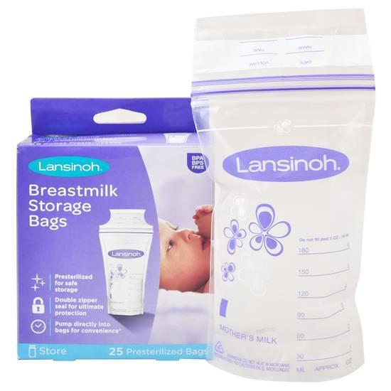 LANSINOH BOLSA RECOLECTOR D/LECHE 6OZ*25