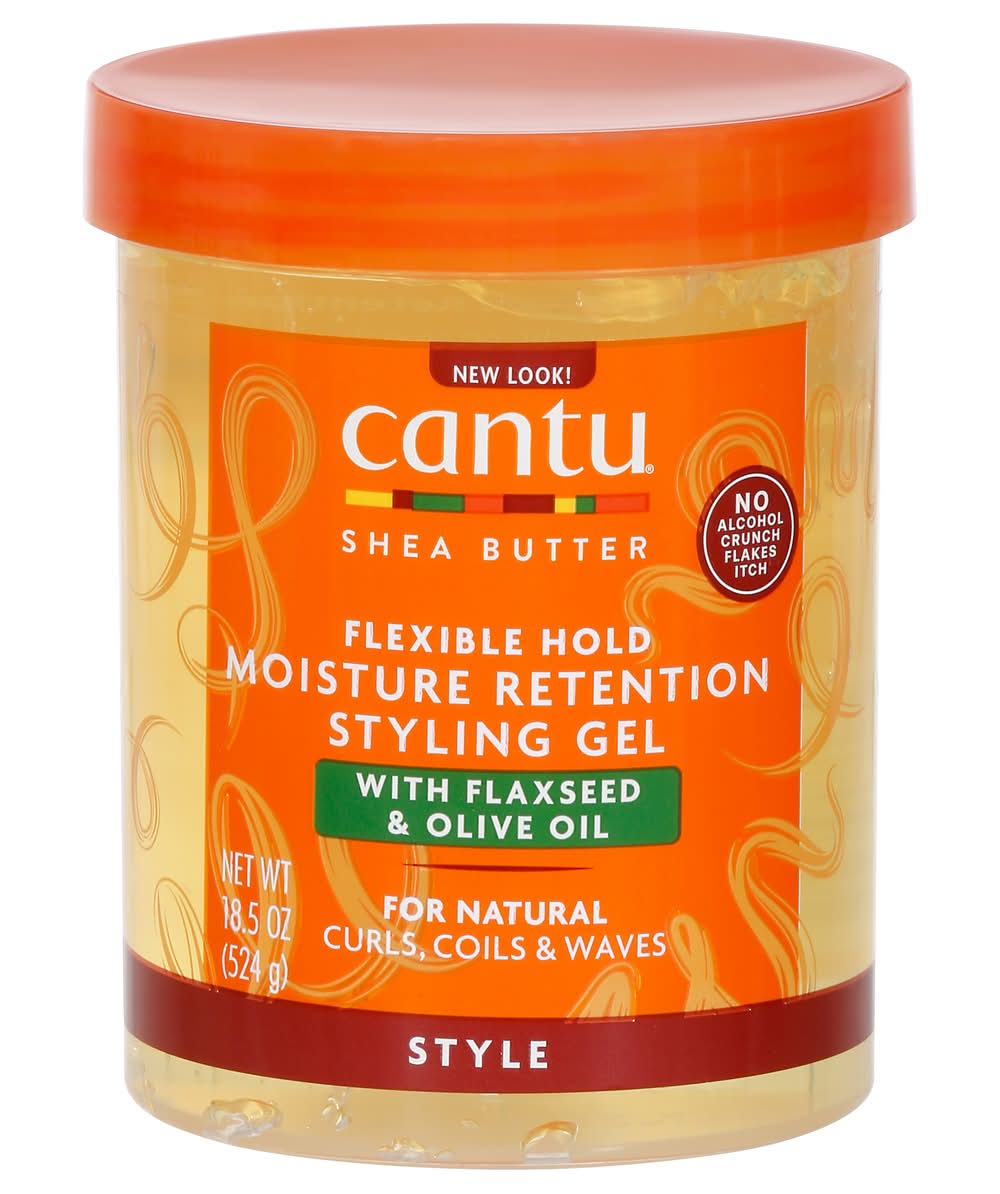 Cantu Shea Butter Flexible Hold Moisture Retention Styling Gel With Flaxseed & Olive Oil (18.5 oz)