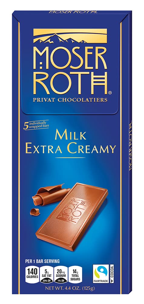 Moser Roth Milk Extra Creamy Chocolate Bar (4.4 oz)