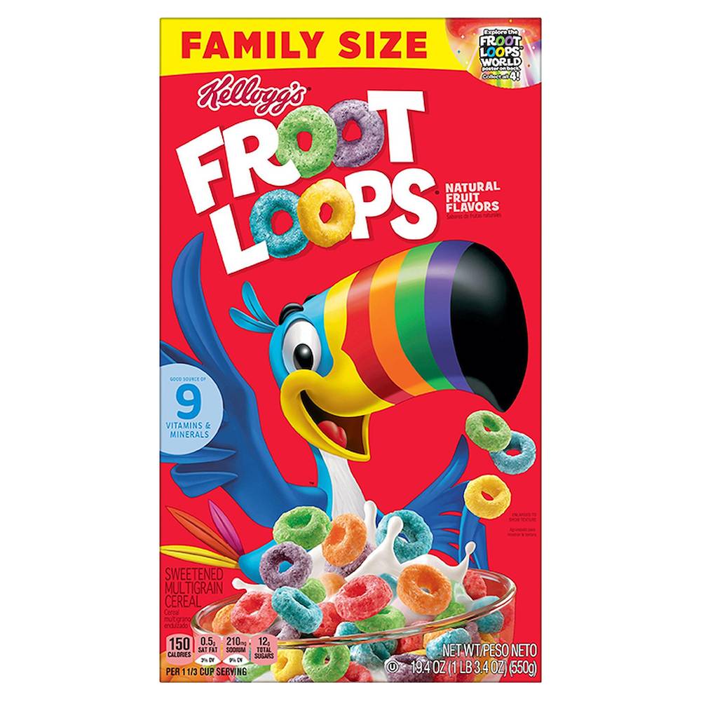 Froot Loops Family Size Multigrain Cereal, Froot Loops (19.4 oz)