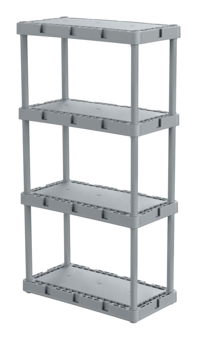 Gracious Living 48 In. H X 24 In. W X 12 In. D Plastic 4-Tier Shelving Unit