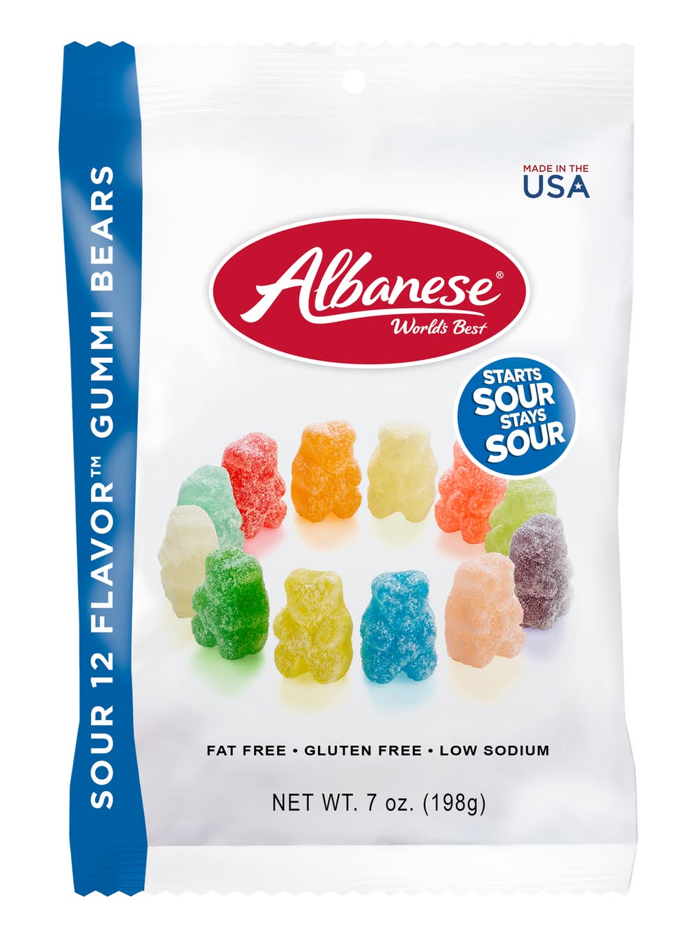 Albanese Assorted Sour Bears 7 Oz