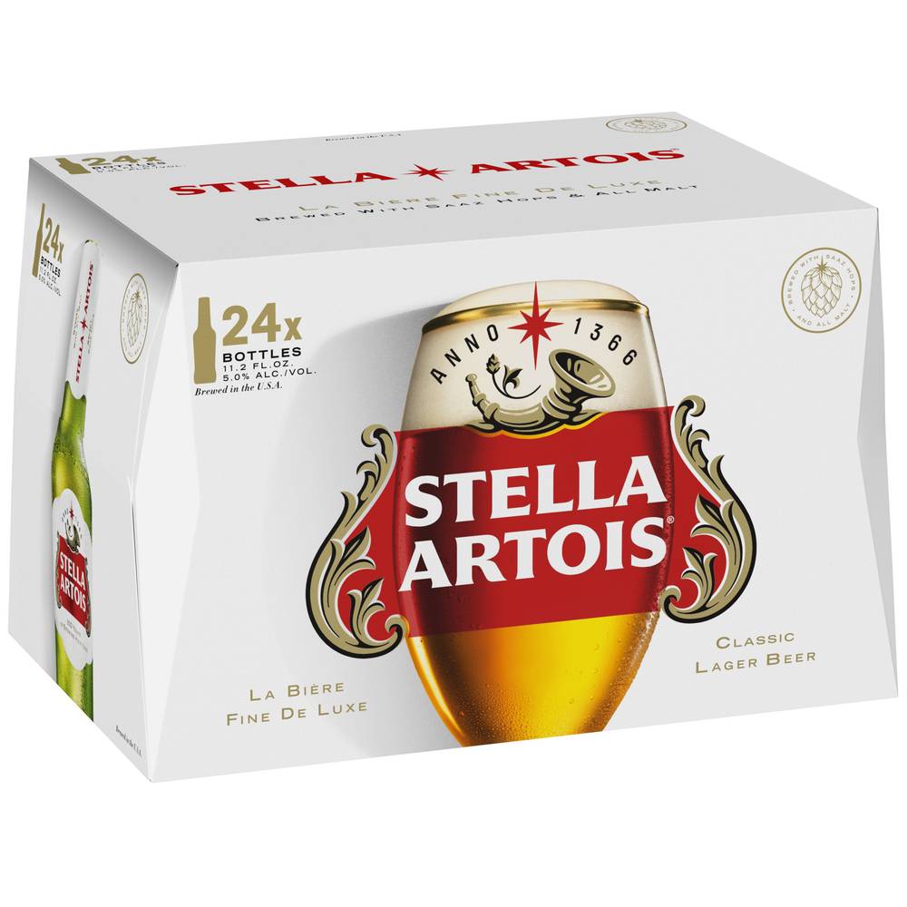 Stella Artois Premium Imported Lager Beer (24 x 11.2 fl oz)