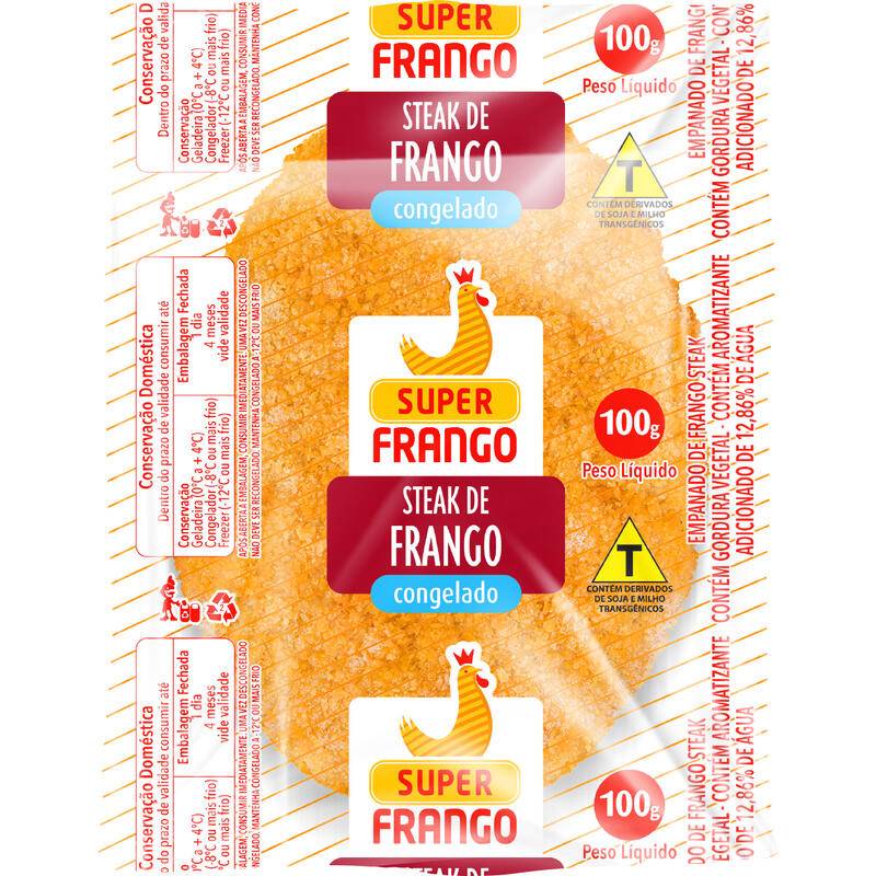 Super frango steak congelado individual (100g)