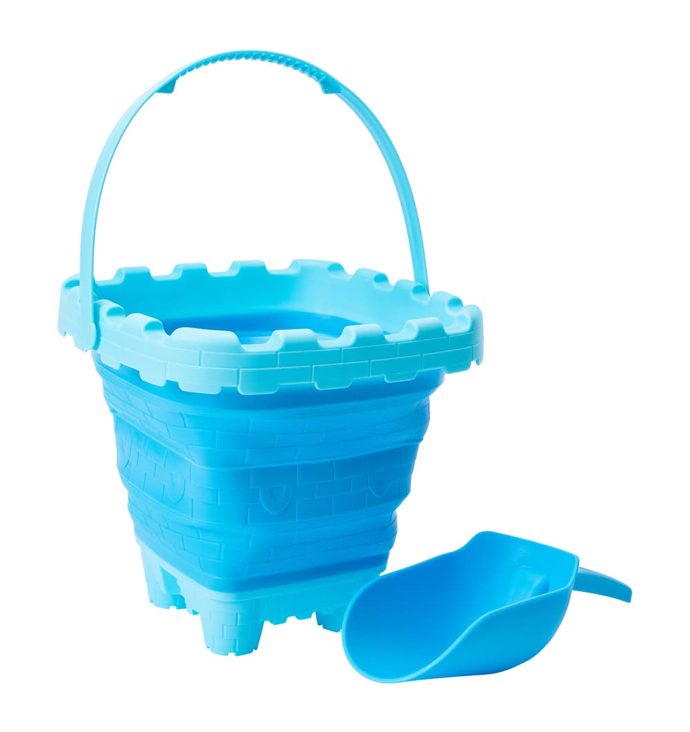 Collapsible Bucket + Shovel Set Blue