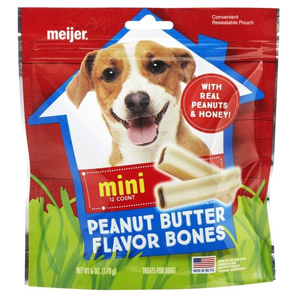 Meijer Long Lasting Dog Treat, Peanut Butter (12 ct)
