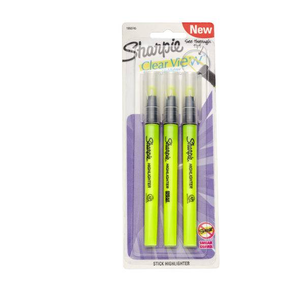 Sharpie Clear View Highlighter Stick Chisel Point Yellow
