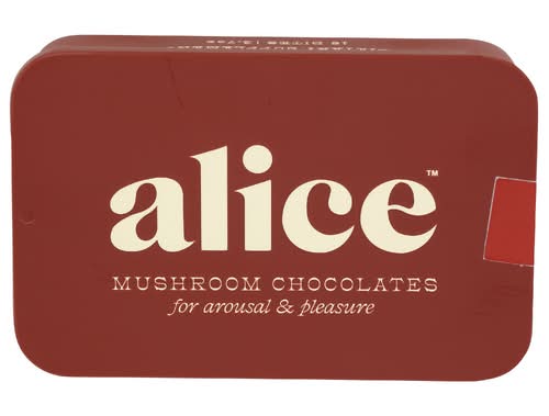 Alice Mushrooms Inc Happy Ending For Arousal & Pleasue Mushroom Chocolates 16 Bites