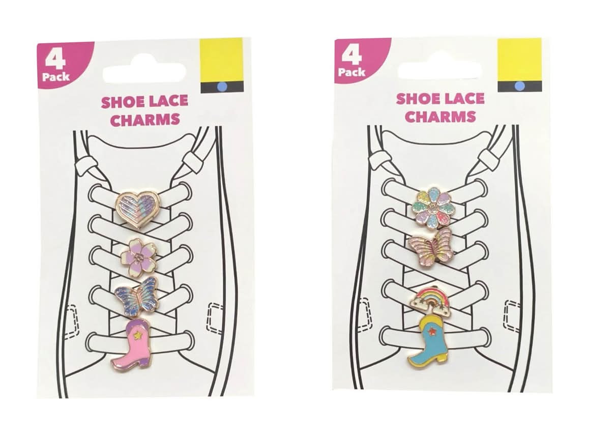Fall Shoe Lace Charms 4 Ct Assorted