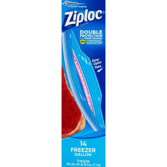 Ziploc Freezer Bags, Gallon, 14 ct