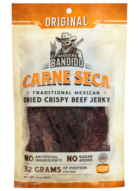 Vaquero Bandido Original Dried Crispy Beef Jerky (2 oz)