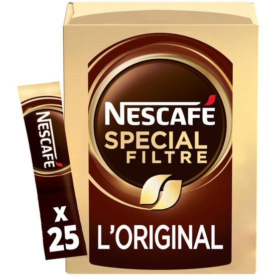 Café Soluble Spécial Filtre Original NESCAFE - la boîte de 50g - 25 sticks