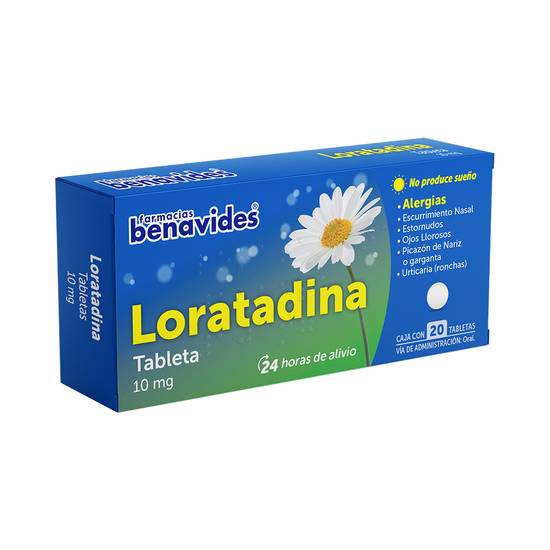 Farmacias benavides loratadina tabletas 10 mg (20 piezas)