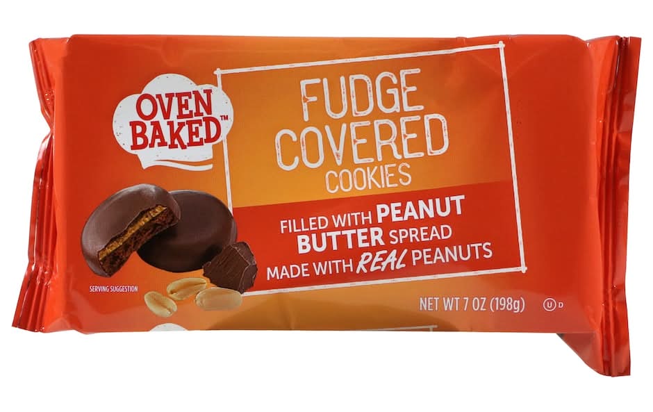 Oven Baked Fudge Covered Cookies, Peanut Butter (7 oz)
