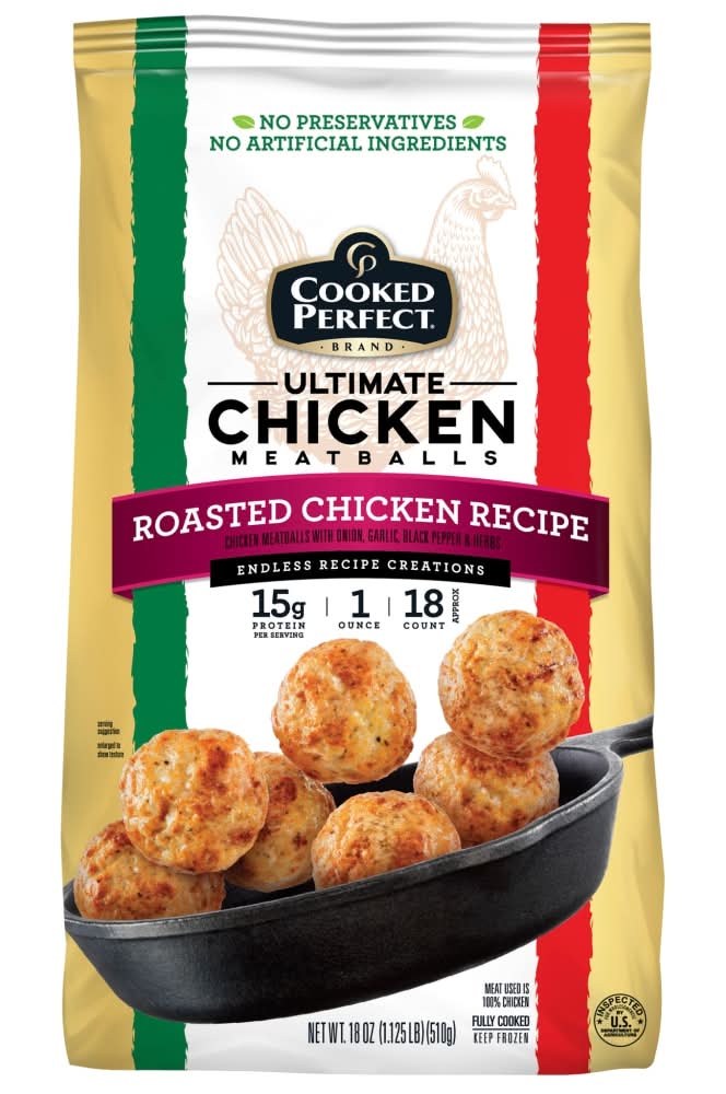 Cooked Perfect Ultimate Meatballs, Roasted Chicken (18 oz)
