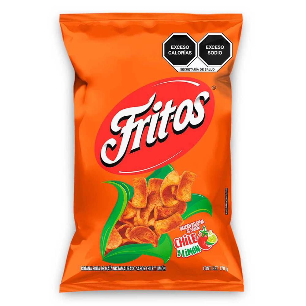 Fritos · Botana de maíz nixtamalizado con chile, limón (170 g)