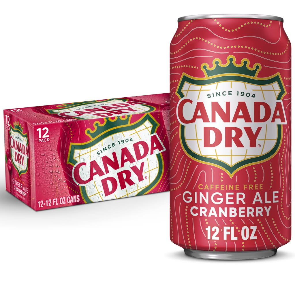 Canada Dry Ginger Ale Soda, Cranberry (12 x 12 fl oz)