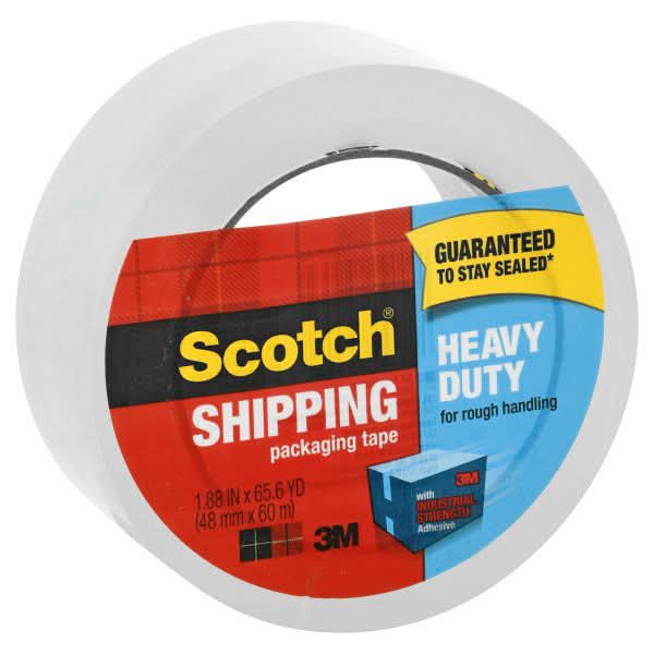 Scotch Packaging Tape, Shipping, Heavy Duty