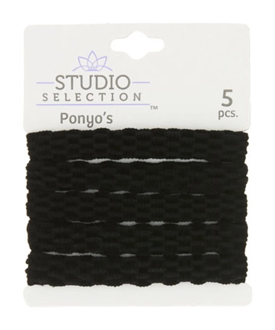 Studio Selection Waffle Pony-O'S Black 5 Ct