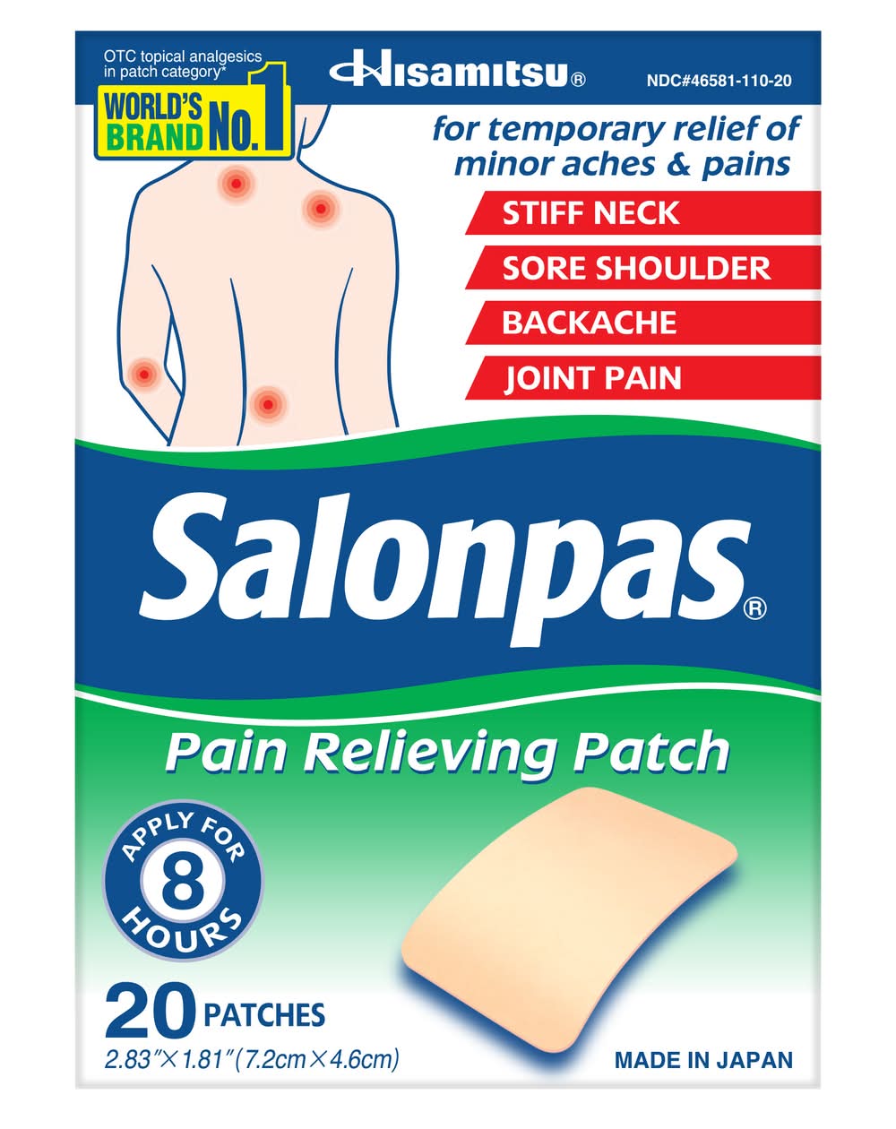 Salonpas Pain Relieving Patches (0.8 oz, 20 ct)