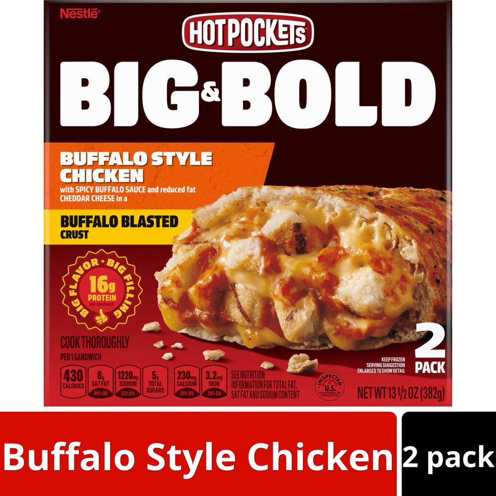 Hot Pockets Big and Bold Buffalo Style Chicken Sandwiches (2 ct)