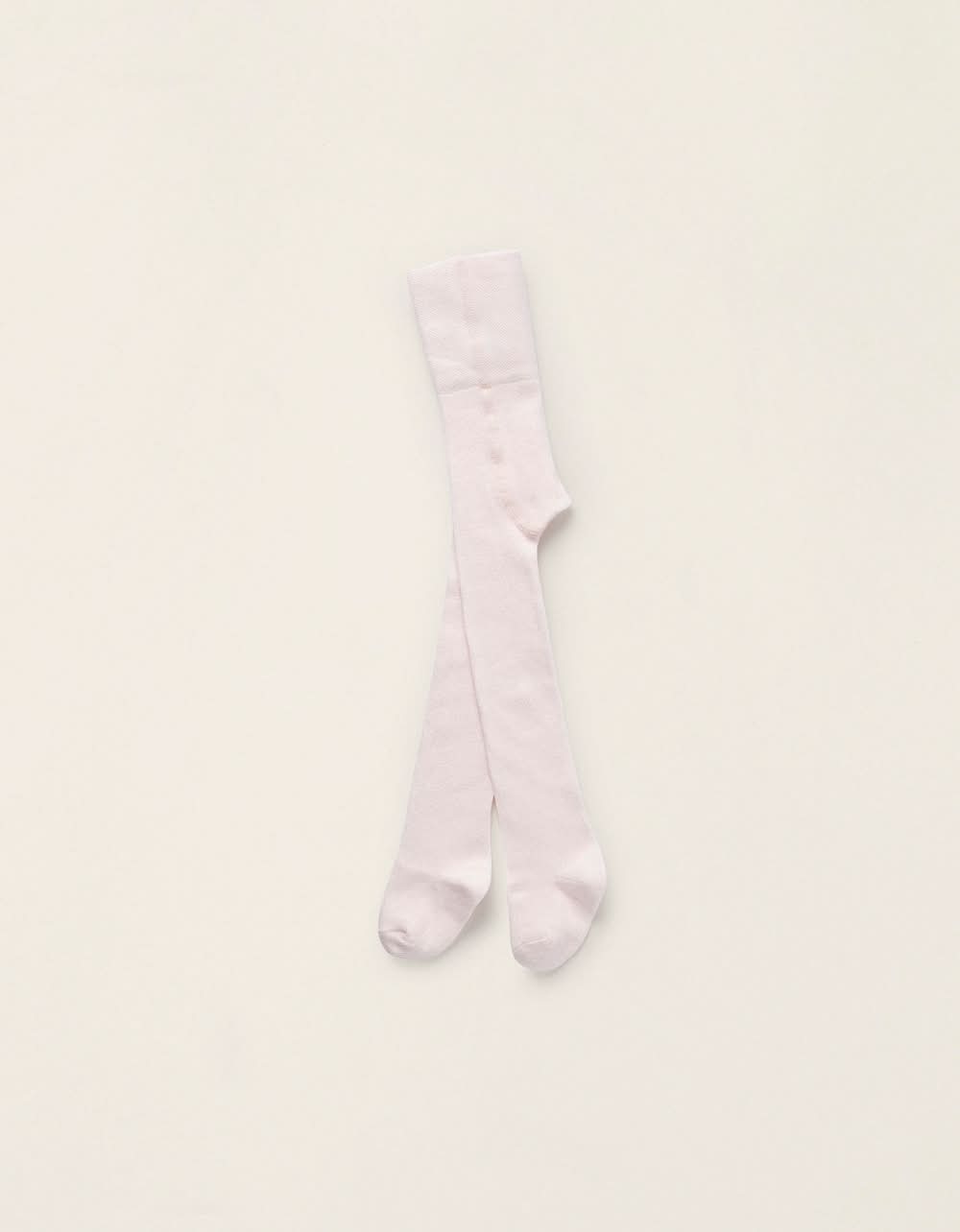 Collants De Cintura Alta Em Algodão Para Recém-Nascida (Rosa - 11/14)