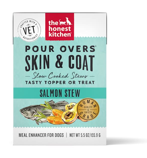 The Honest Kitchen Skin & Coat Pour Overs Salmon Stew Wet Dog Food, 5.5 oz.