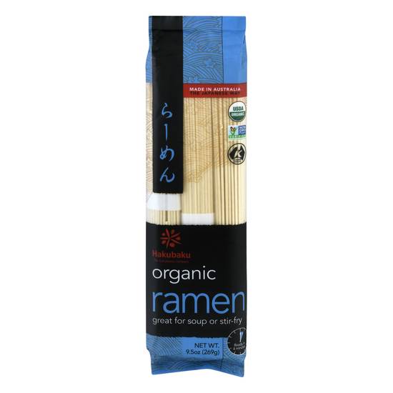 Hakubaku Organic Ramen Wheat Noodles (9.5 oz)